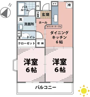 ヴィフ西村【2階】の間取り