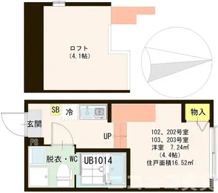東京都足立区竹の塚1【アパート】の間取り