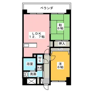 LA DOUCEUR山王【6階】の間取り
