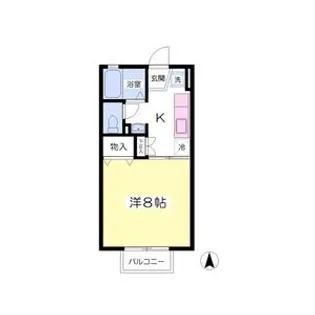 福島県福島市八木田字榎内【アパート】の間取り