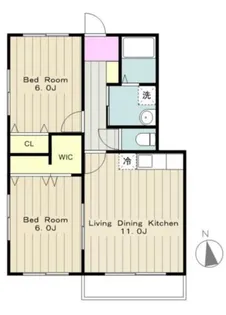 神奈川県相模原市中央区千代田1【マンション】の間取り