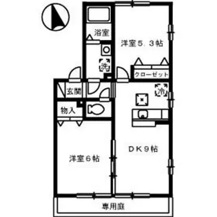 アドミラブール A棟【1階】の間取り