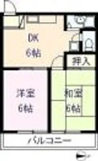 ハイツ出雲天神【2階】の間取り