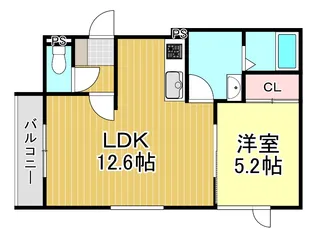 CreaMaison緑町(クレアメゾン)【3階】の間取り