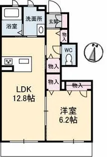 シャーメゾン ドリーミオA棟【1階】の間取り