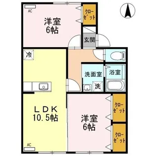 エステート天神【1階】の間取り