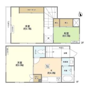 東京都中野区野方4【一戸建】の間取り