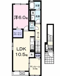 大阪府岸和田市池尻町【アパート】の間取り