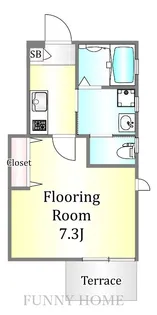 コーナーロット八雲【1階】の間取り