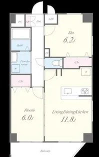 クリスタルコート【4階】の間取り
