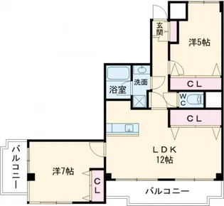ハーヴェストマンション【2階】の間取り