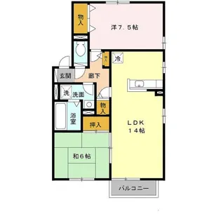 サニーヒル白水【2階】の間取り