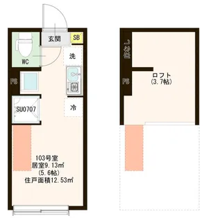 メゾン・コウ 西中延【1階】の間取り