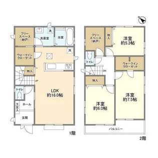千葉県柏市高柳【一戸建】の間取り