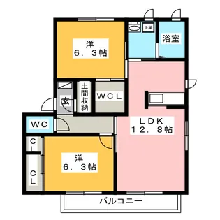 エトワール B棟【2階】の間取り