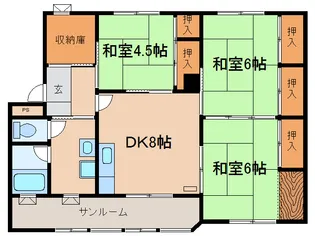 コーポラシーヌ【1階】の間取り