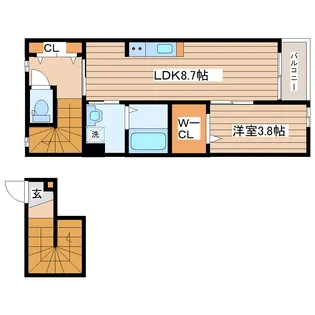 飯野坂BASE【2階】の間取り