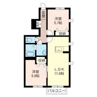 カンタービレ シャーメゾン【1階】の間取り