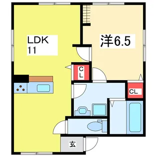 ダブルデイライト北毘沙門町【2階】の間取り