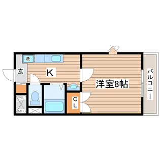 グランドール弐番館【4階】の間取り