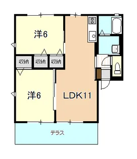 ハイムヒルズD【1階】の間取り