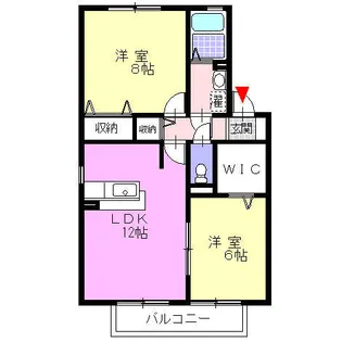 レリアコート【1階】の間取り
