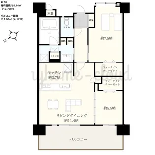 プレサンスロジェ宜野湾大山ヴォール【6階】の間取り