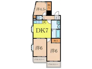 サンキャッスルII【2階】の間取り