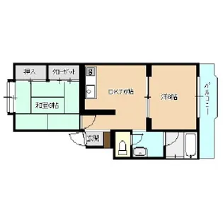 ウエストバレービレッジ【1階】の間取り