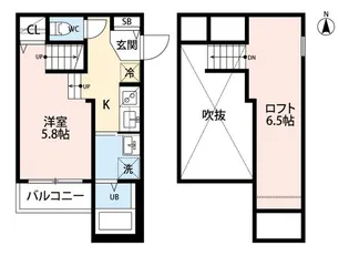 Crestre sur新水前寺【2階】の間取り