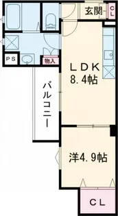 ピレーネ焼野【2階】の間取り