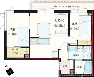 Euphoria中落合(ユーフォリア中落合)【2階】の間取り