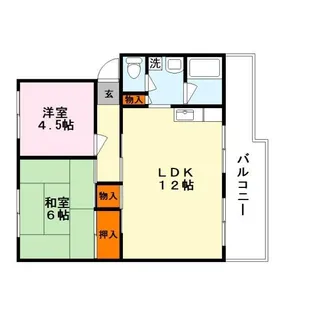 スカイハイツ【2階】の間取り