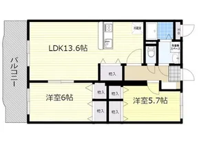 フォレスト【1階】の間取り