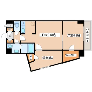 しゃとれ梅田町【6階】の間取り