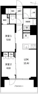 プレディアコート西日暮里【14階】の間取り