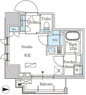 パークアクシス白金【8階】の間取り