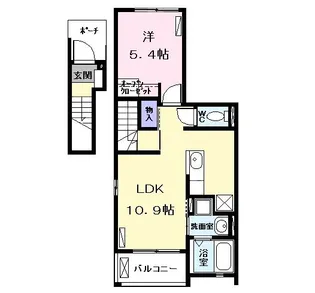 メゾンクレアール F【2階】の間取り