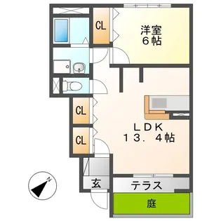 ボヌール坂下【1階】の間取り