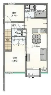 ドミナント早岐【2階】の間取り