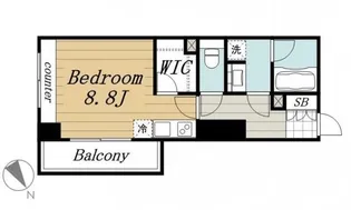 オーク高輪II【6階】の間取り