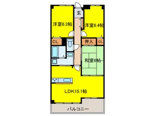 ブリティッシュ・ティンバー泉佐野【1階】の間取り