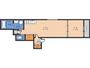 ローズガーデン矢田【3階】の間取り