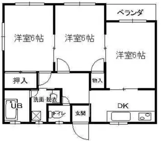 コーポ大木【1階】の間取り