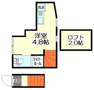 サークルハウス竹ノ塚六番館【2階】の間取り