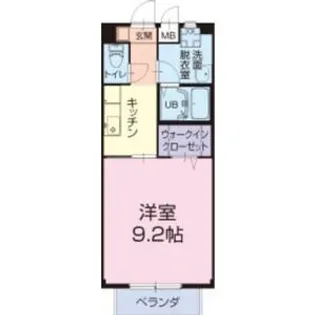 コアフュール塩見【2階】の間取り