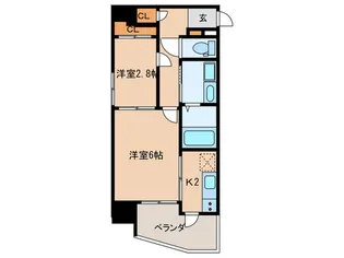 リアンシエルブルー大濠公園【8階】の間取り