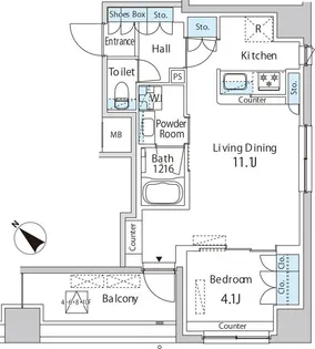 エムエー月島【9階】の間取り