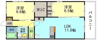 フィオーレ大芝【2階】の間取り