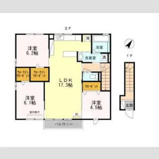 リヴェール北安東【2階】の間取り